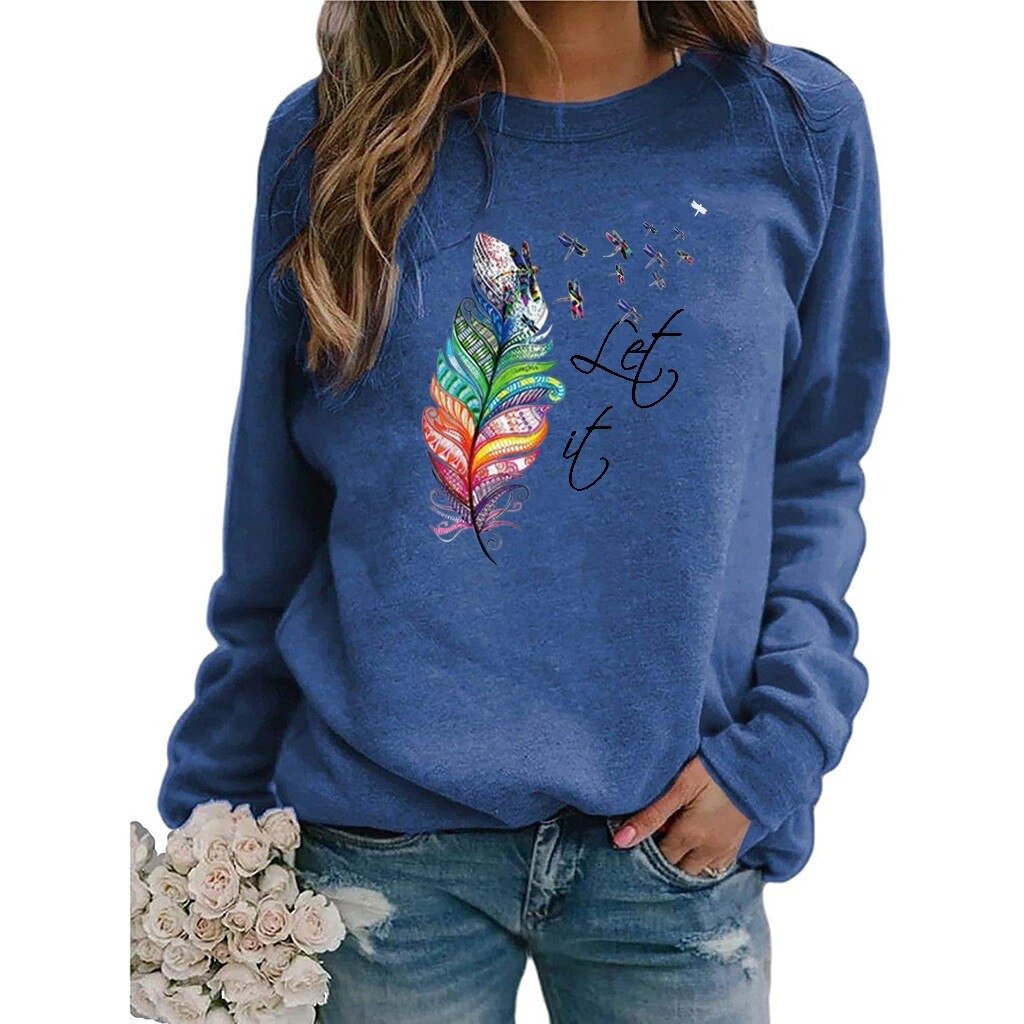 Animal European And American Print Crew Neck Sweater