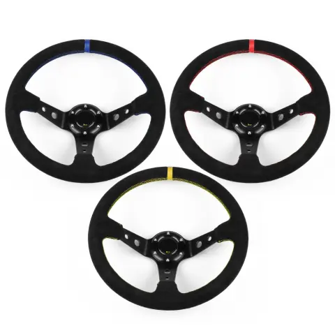 Car Modification Parts Racing Steering Wheel Suede Sports 14