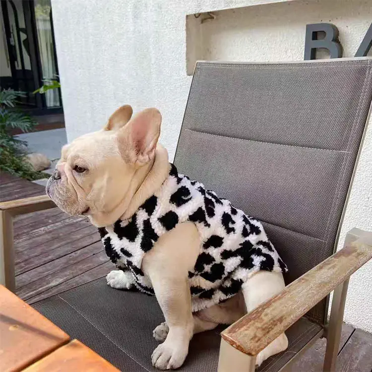 Cashmere thickened cow leopard vest