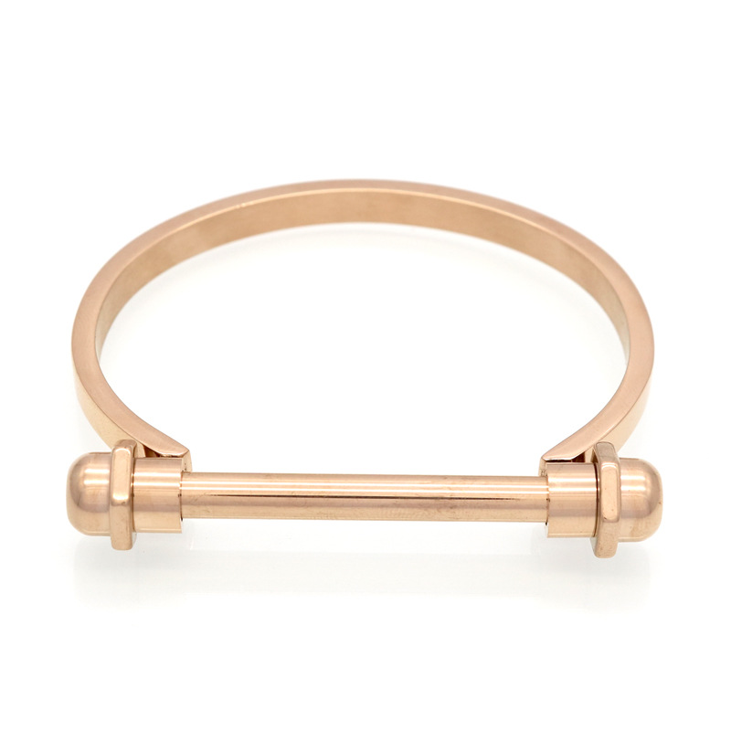 Titanium Steel Horseshoe Dumbbell Shackle Bracelet