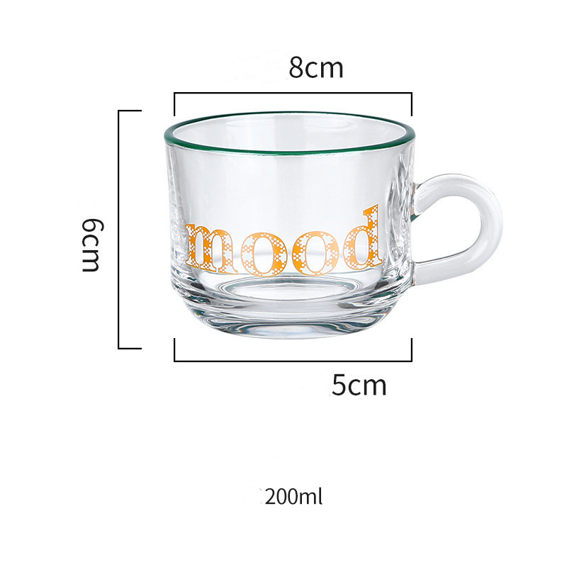 Minority Design Retro Glass Coffee Cup And Saucer Set