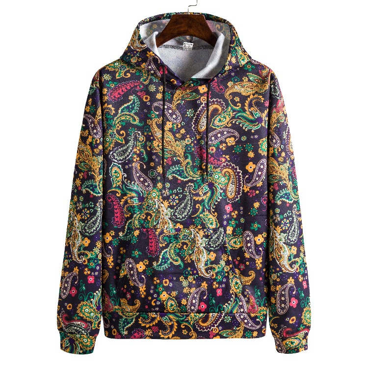 Digital Printed Retro Ethnic Style Men's Sweater