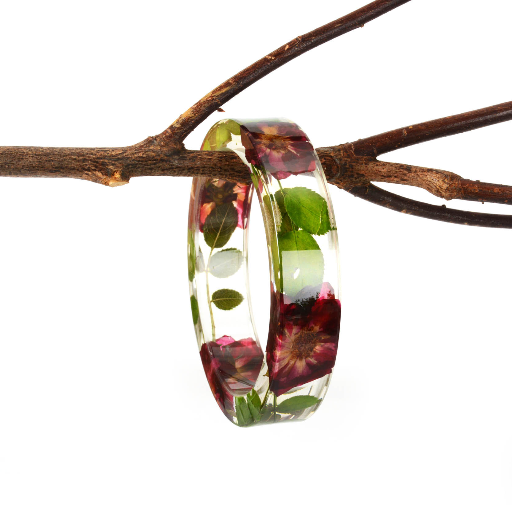 Personalized Epoxy Resin Crystal Glue Dried Flower Bracelet Jewelry