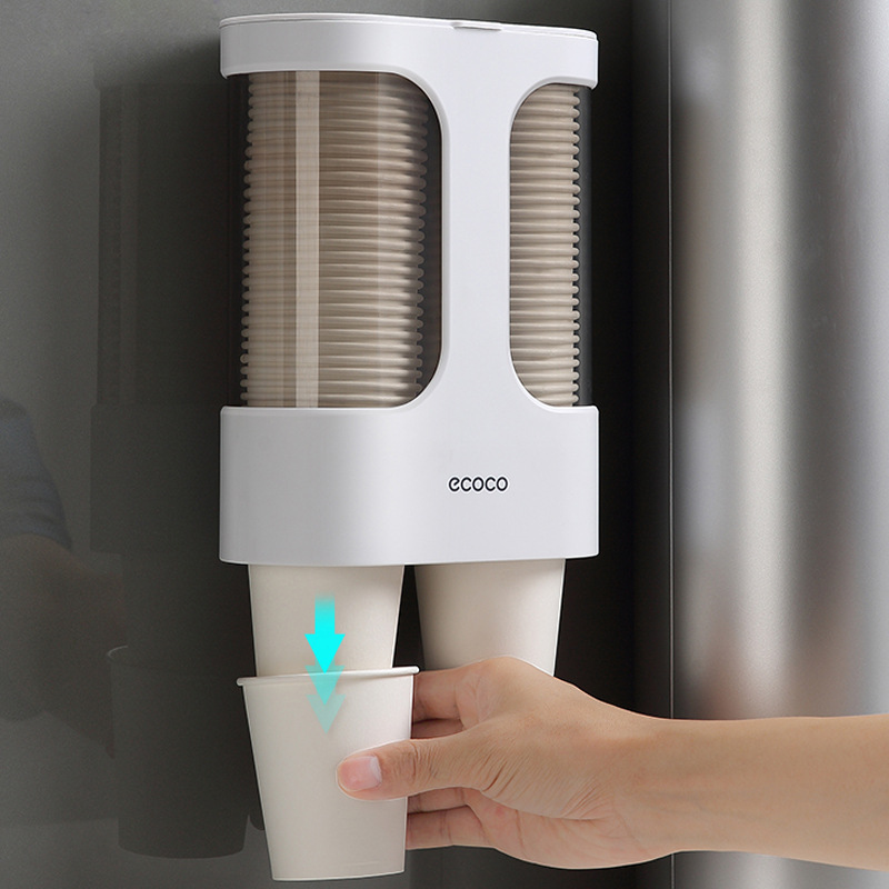 Disposable cup holder water dispenser with paper cups