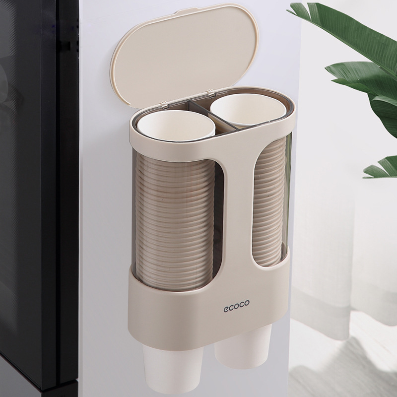 Disposable cup holder water dispenser with paper cups