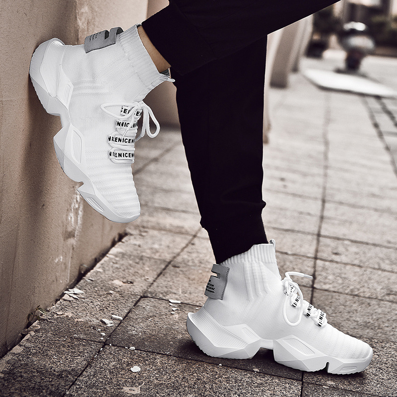 Casual High-Top Shoes Net Red Socks Trendy Shoes Old Shoes