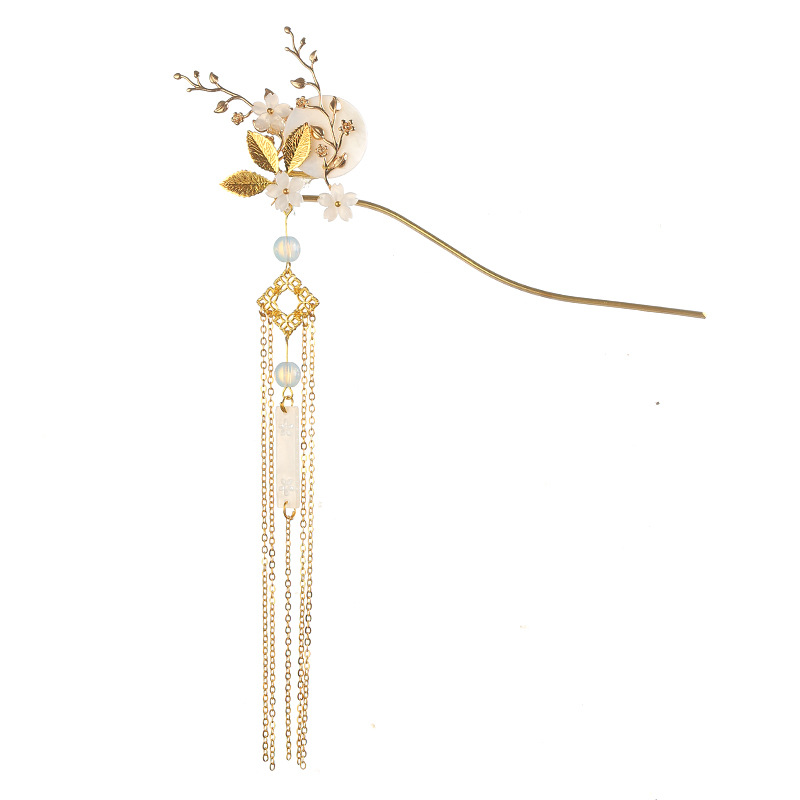 Title 2, Retro Branch of Shells Tassel Hairpin