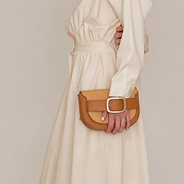 Women's Semicircle Shoulder Clutch Brown - Shop at LoveMi