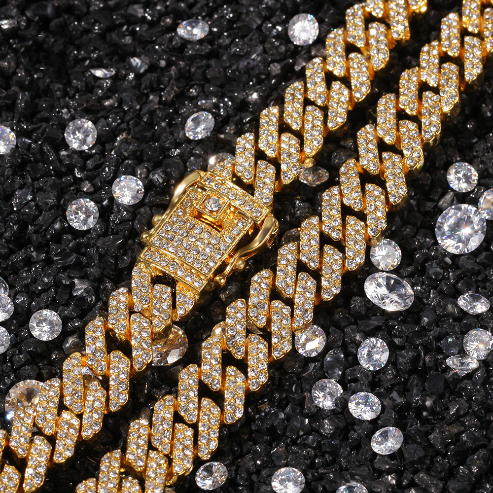 Bar Cuban Chain Men's Necklace Gold Plated