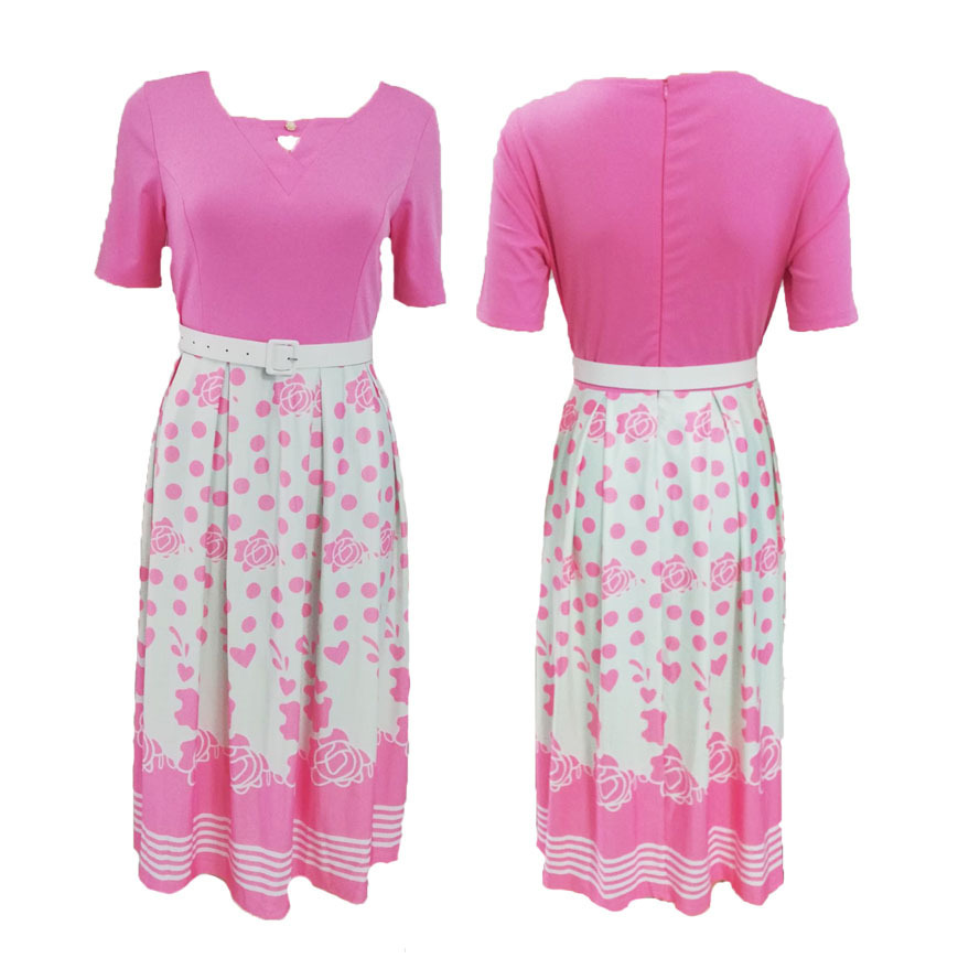 Digital Print Hollow Out Dress