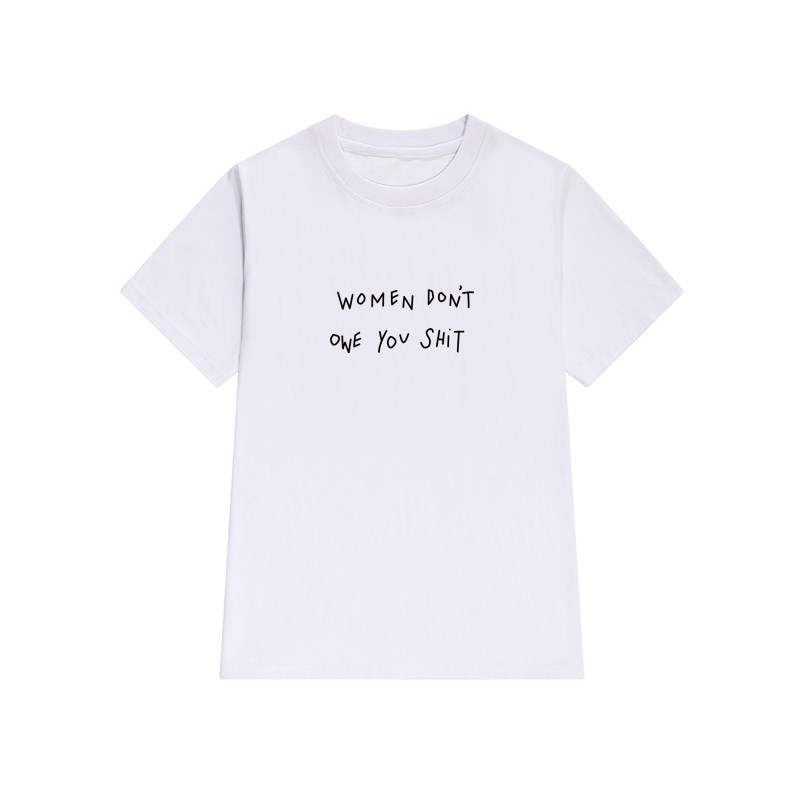 Tide Brand Humorous Spoof Letters Loose Short Sleeve T-shirt