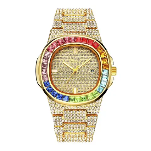 Square Diamond Watch Trend Men