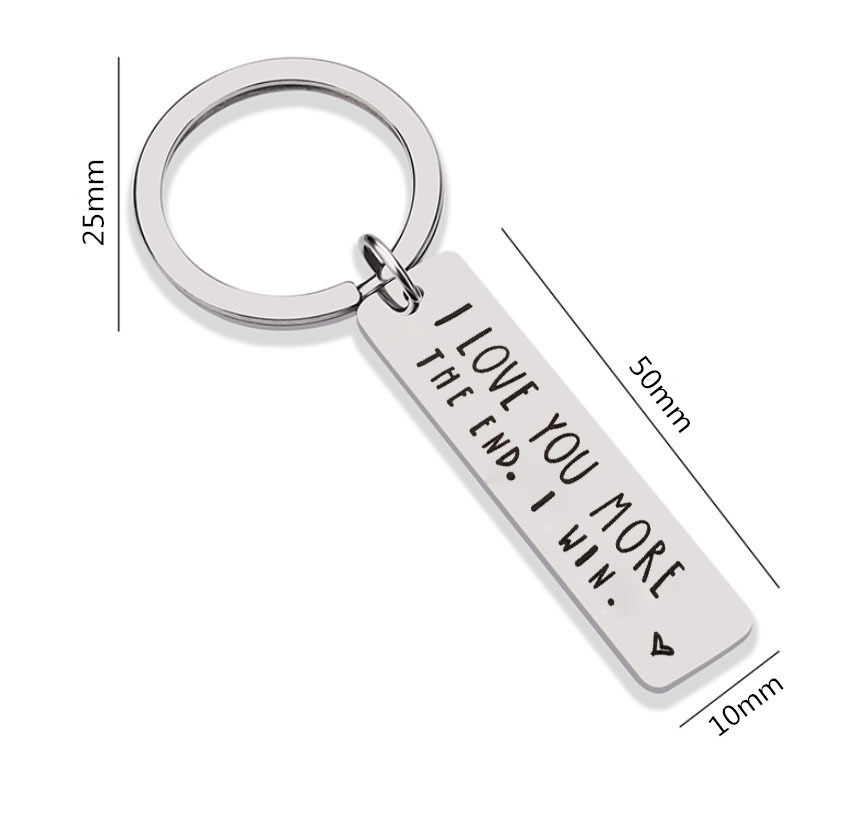 Title 2, Stainless Steel Keychain Female Personality Trend