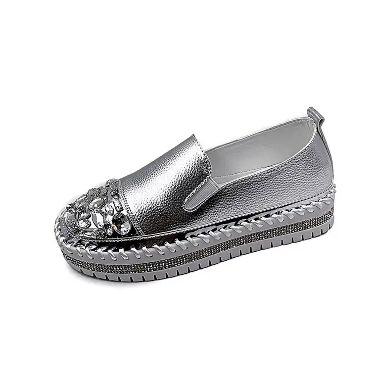 Trend All-match Platform Women's Shoes With Rhinestone Pedal