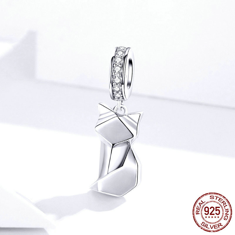 Electroplating Little Fox Diy Pendant Animal S925 Silver Beads Accessories
