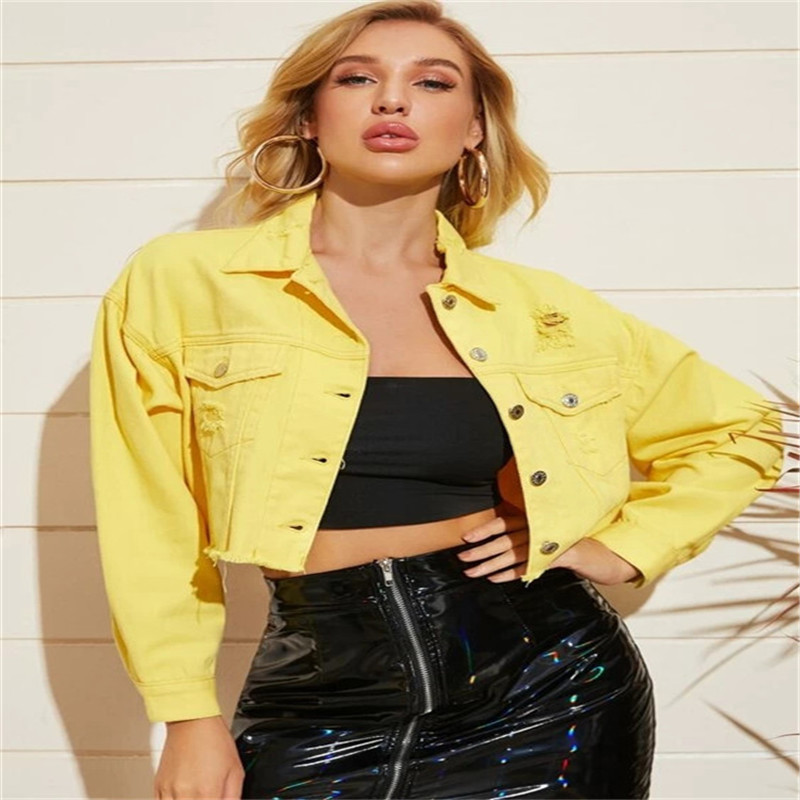 Women's New Cropped Top Denim Jacket