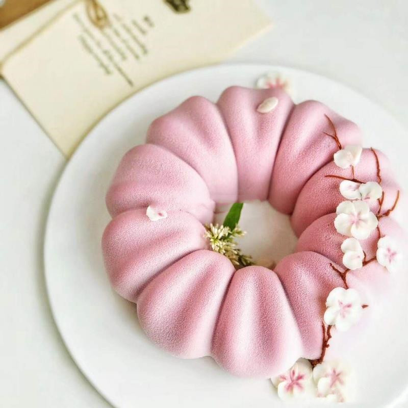 Title 5, Petal Donut Silicone Mousse Cake Mold DIY Bakin...