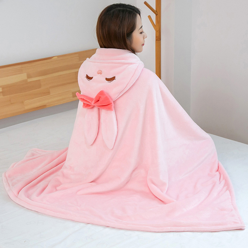 Title 1, Cute Cartoon Double Layer Flannel Padded Cloak