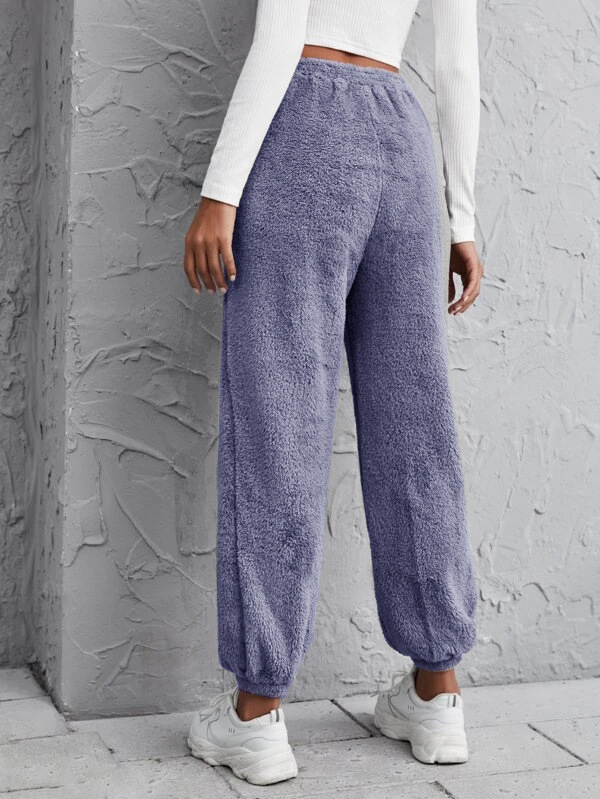 Fleece Warm And Cold Resistant Solid Color Trousers
