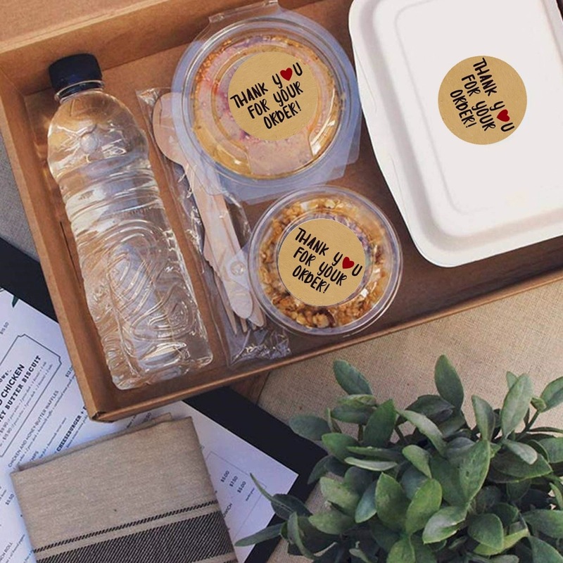 Round Kraft Paper Sticker Seal With Baking Gift Decoration Label