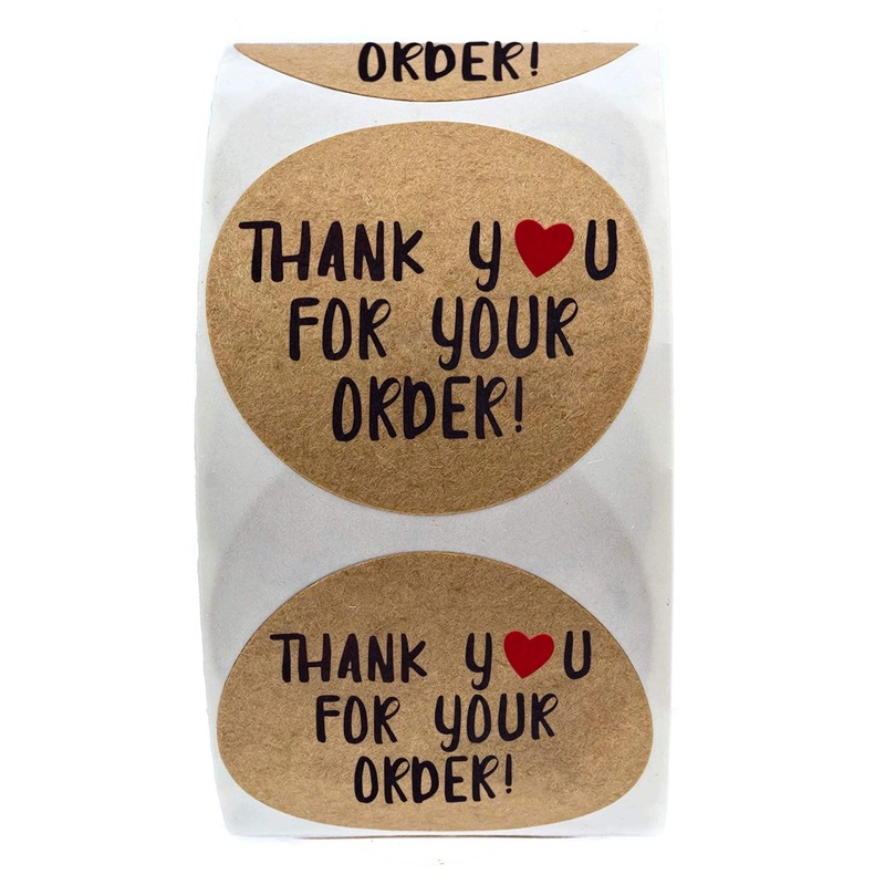 Round Kraft Paper Sticker Seal With Baking Gift Decoration Label