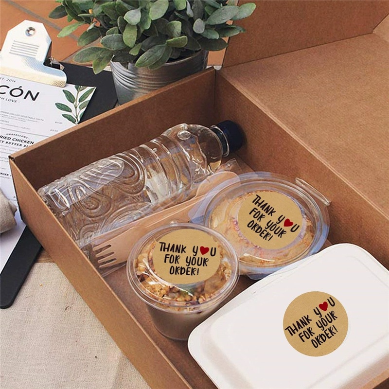 Round Kraft Paper Sticker Seal With Baking Gift Decoration Label