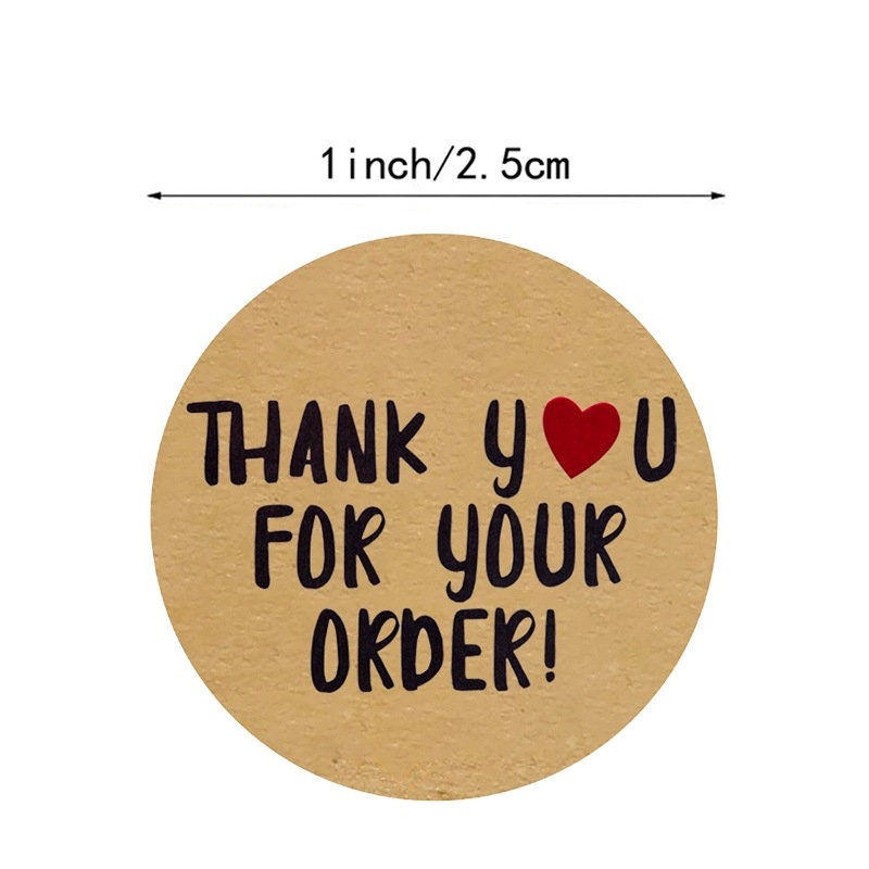 Round Kraft Paper Sticker Seal With Baking Gift Decoration Label