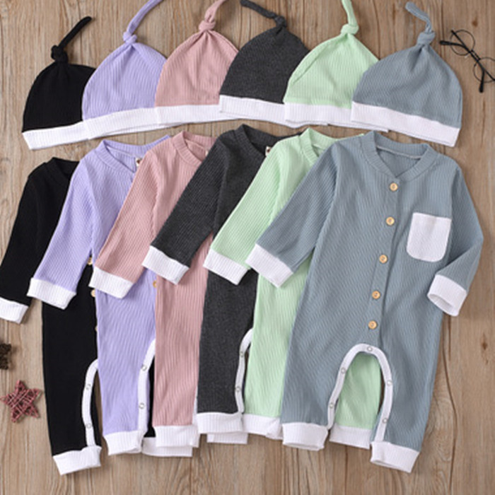 Children's Clothing Foreign Trade Baby Pit Strip Multicolor One-Piece Romper Romper