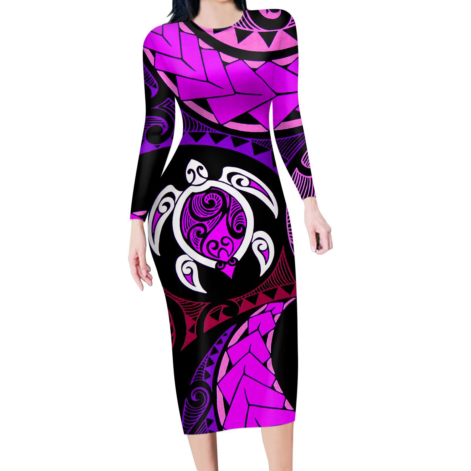 European And American Fashion Sexy Long Sleeve Dress