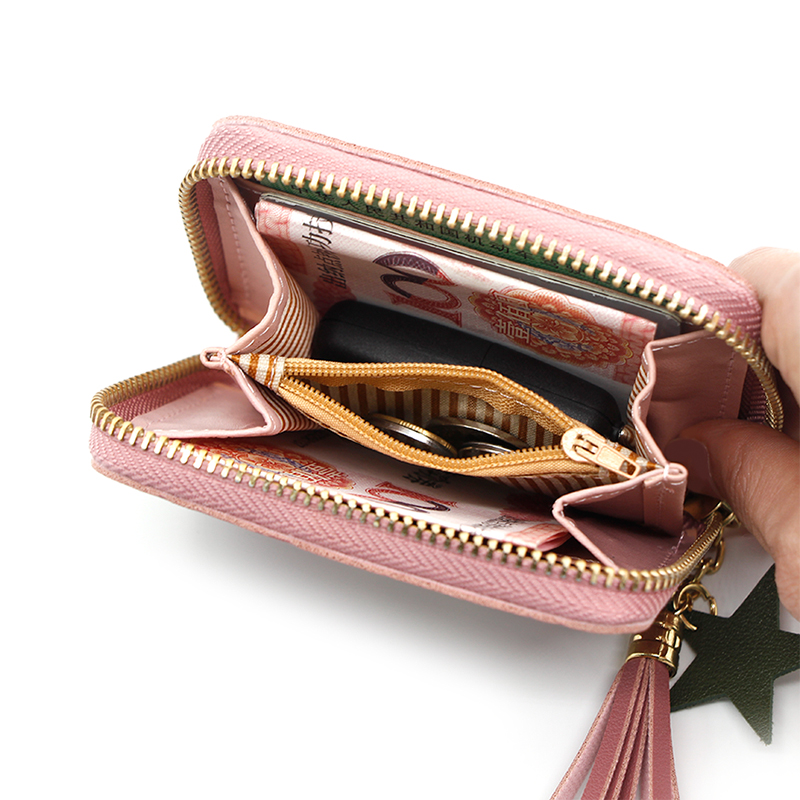 Ladies Wallet Short Cartoon Cute Cherry Clutch Bag Little Girl Coin Purse Zipper Bag — view 5