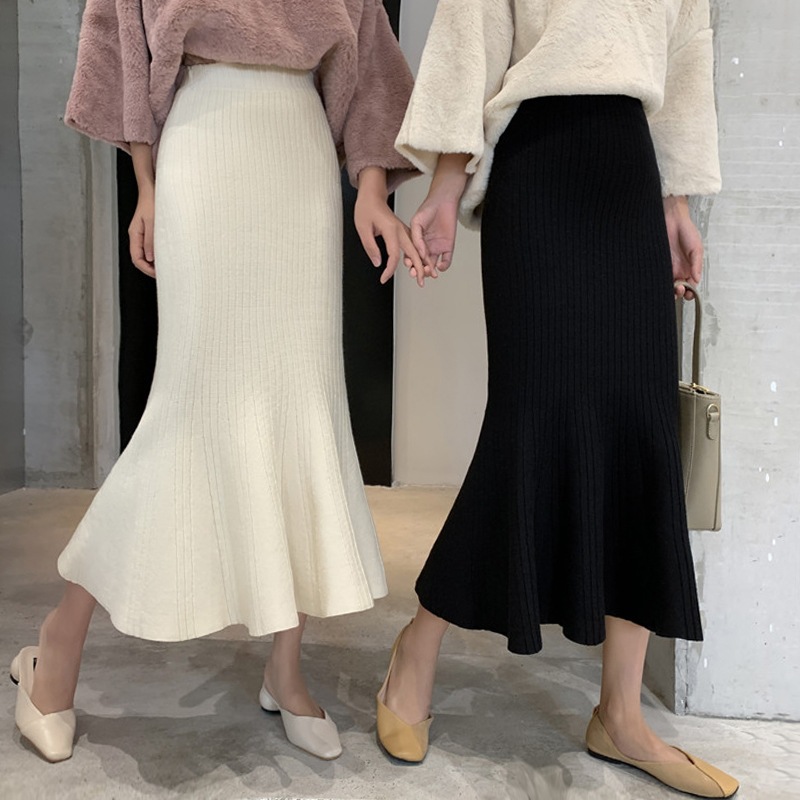 New Style Light Cooked Temperament Fishtail Skirt High Waist Slim Fit