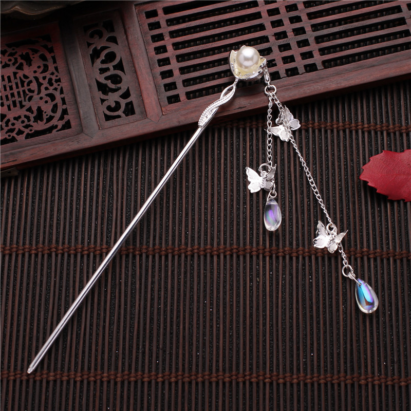 Title 2, Falling Beads Tassel Hairpin Pan Head enhances ...