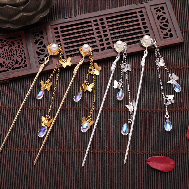 Title 3, Falling Beads Tassel Hairpin Pan Head