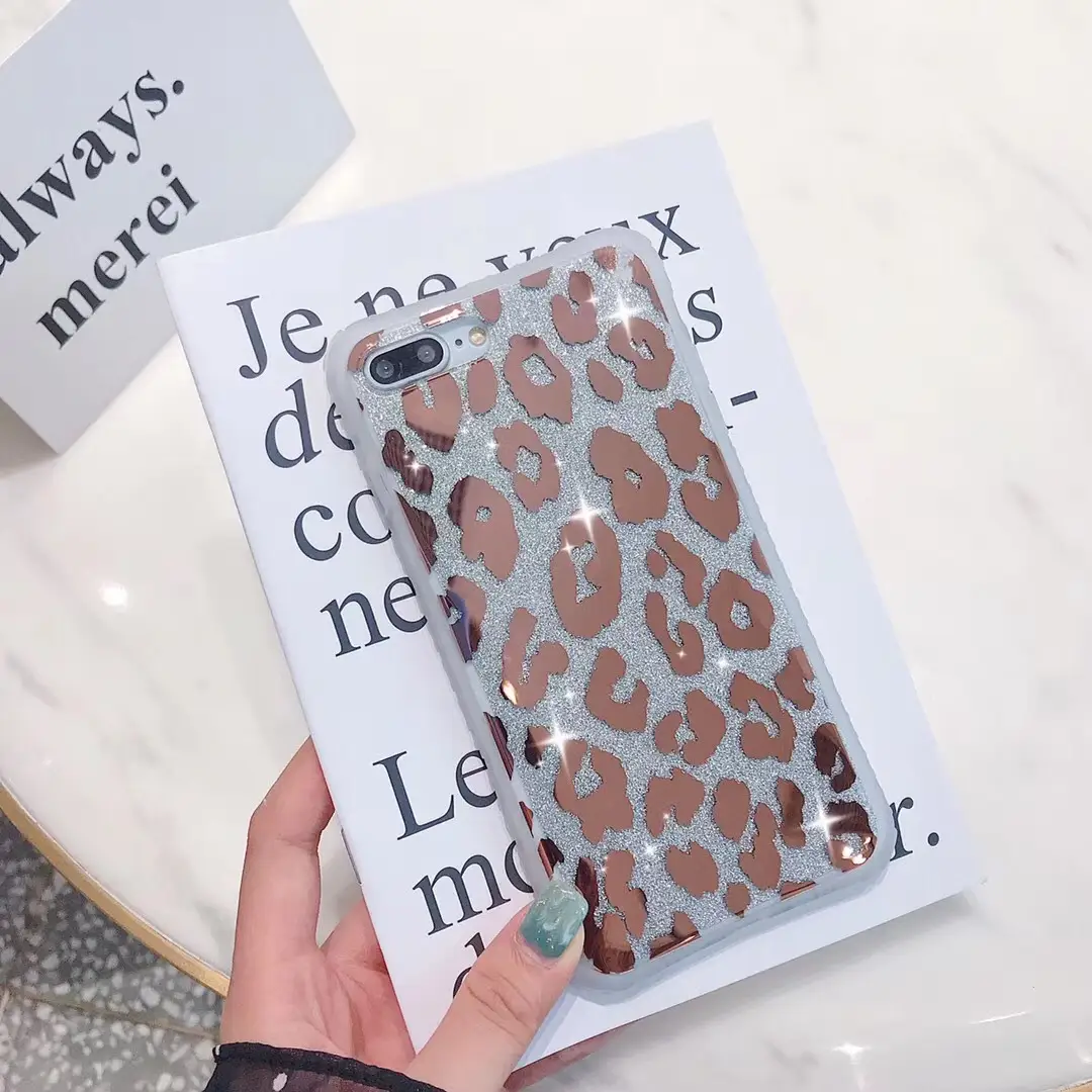 Electroplating Leopard Print Phone Case
