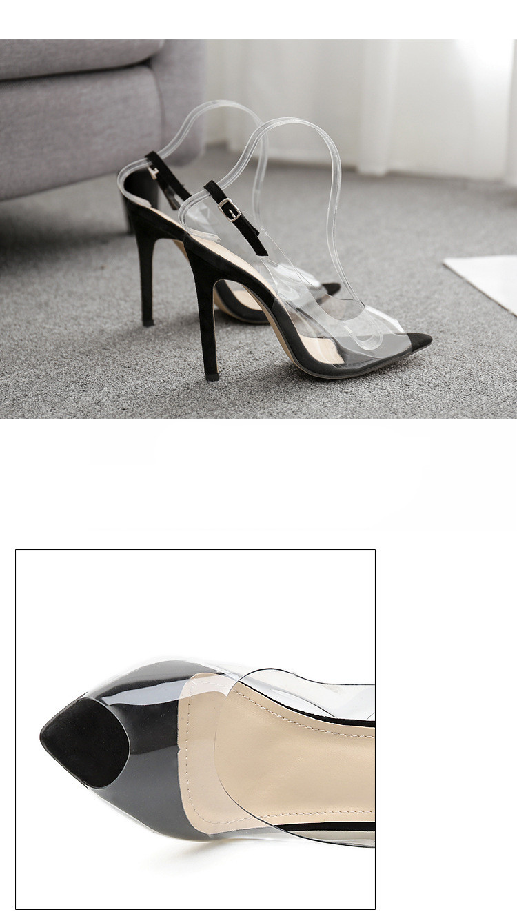 Transparent Film Sexy Fish Mouth Women's Sandals