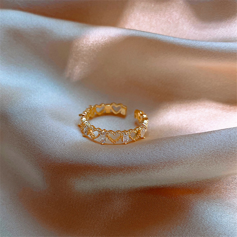 Peach Heart Japanese And Korean Light Luxury Fashion Ring Women