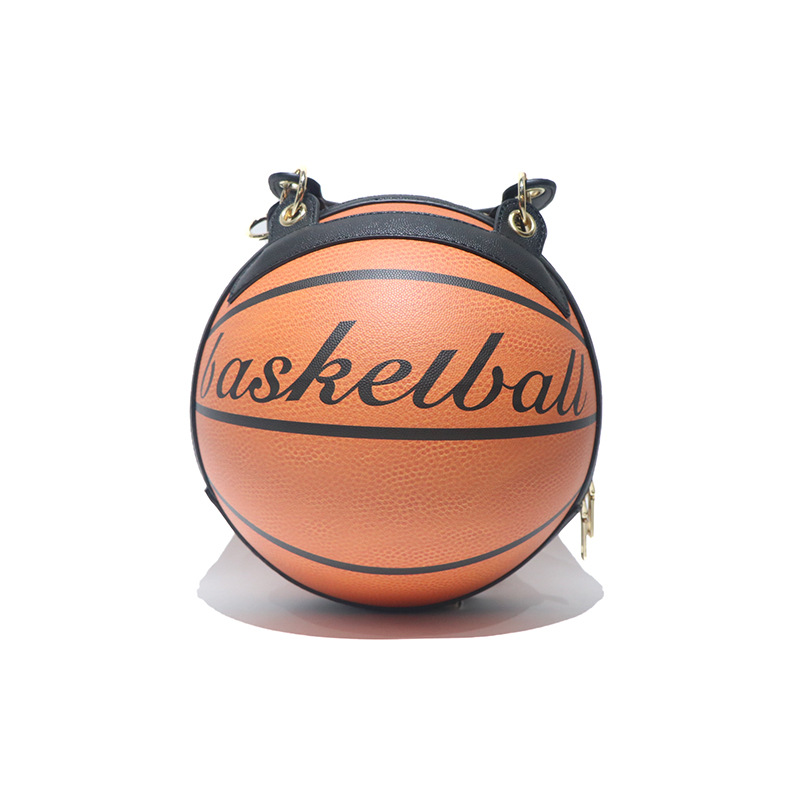 New Round Personalized Painted Graffiti Basketball Bag Chain Small Round Bag