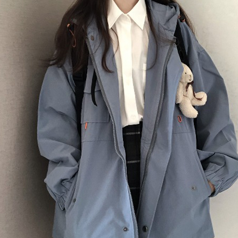 Autumn And Winter All-Match Ladies Cute Tooling Jacket