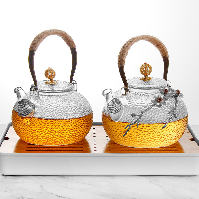 Hammer Pattern Brocade Flower Tea Pot Fruit Tea Pot Household Water Pot