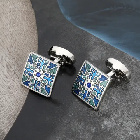 Men's Metal French Suit Cufflinks Silver Business Wedding