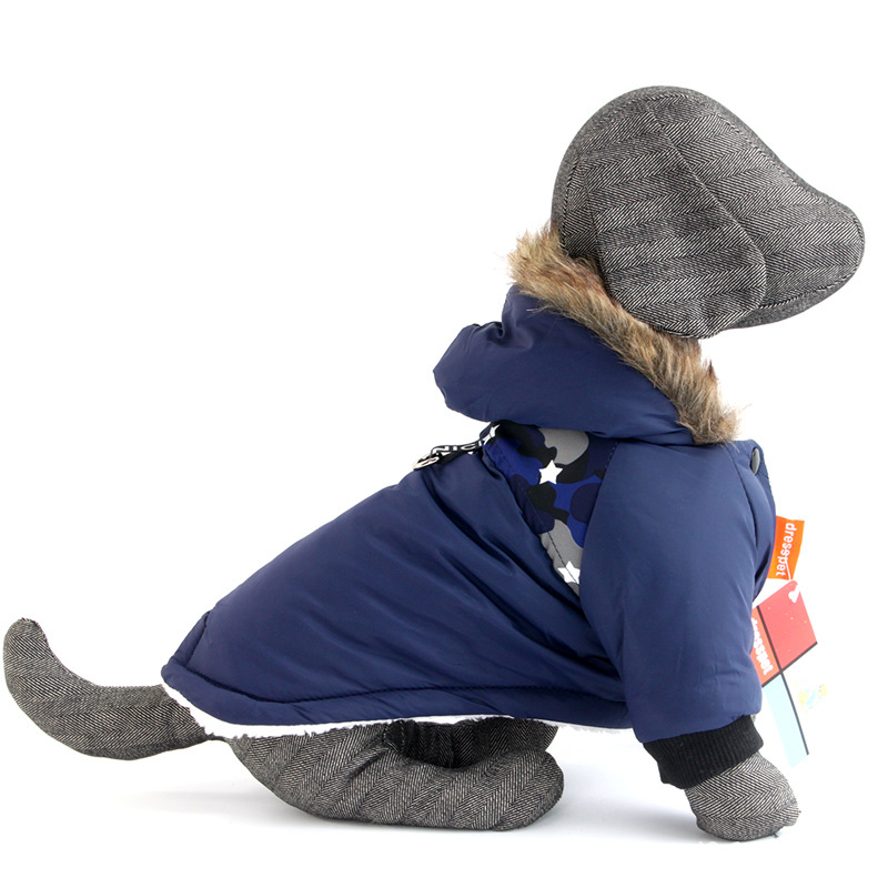 Title 4, Hunde Herbst Winter Kleidung Weste Hoodie Zweib...