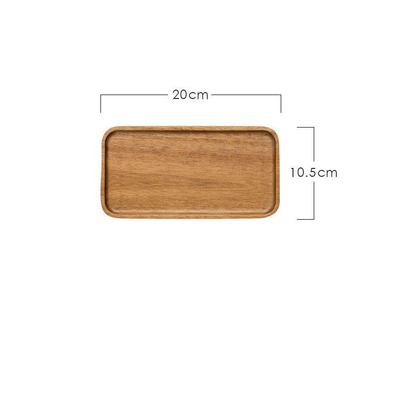 Rectangular wooden tray round japanese tea tray