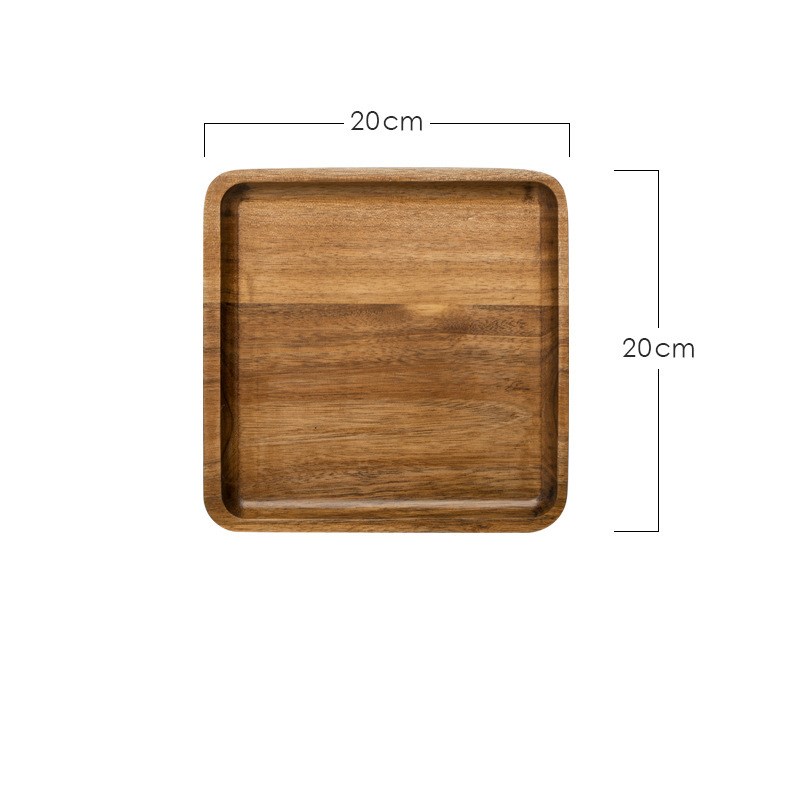 Rectangular wooden tray round japanese tea tray