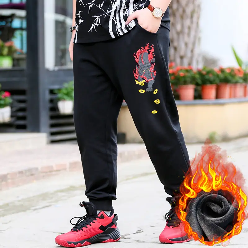 Loose and Enlarged Men's Chinese Style Fat Guy Casual Pants Spring and Autumn