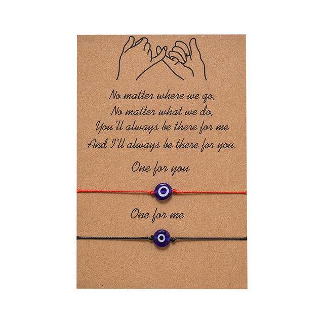 New Charm Bracelet For Friendship Couples 2pcs Set Volcanic