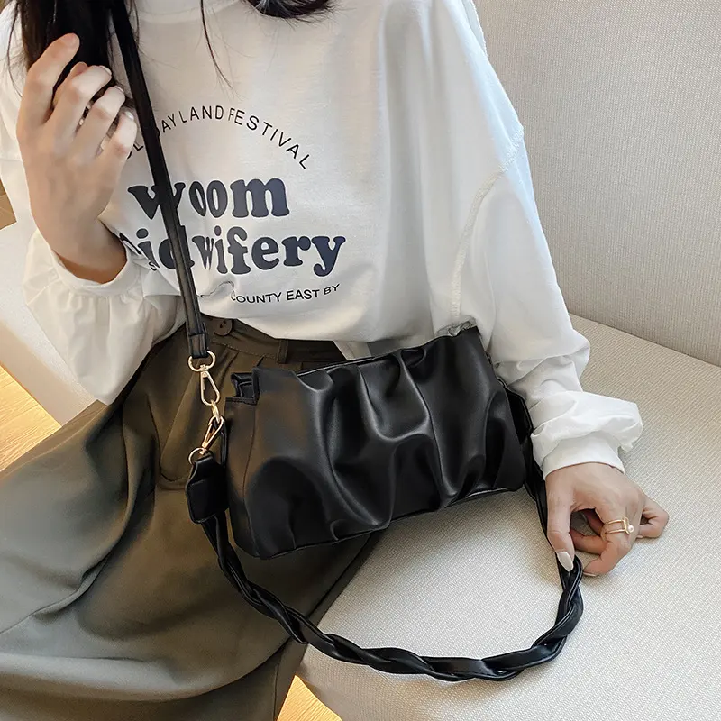 Trendy Double Strap Shoulder Bags for Women PU Leather