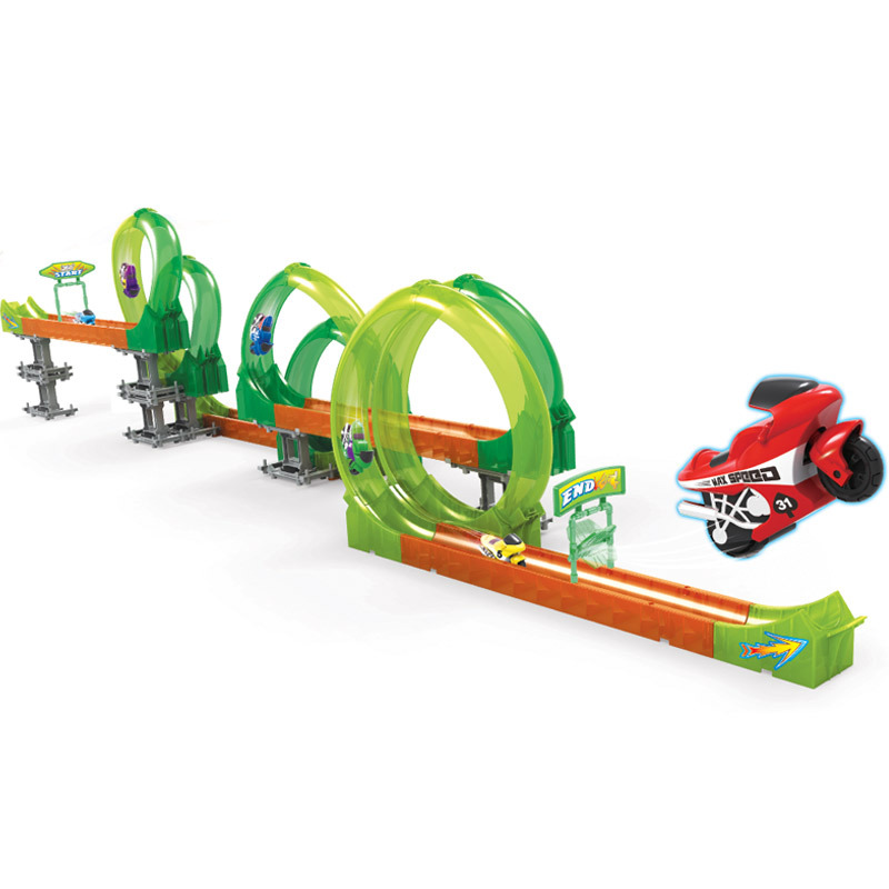 Title 6, Mini Track Roller Coaster Racing Motorcycle Chi...