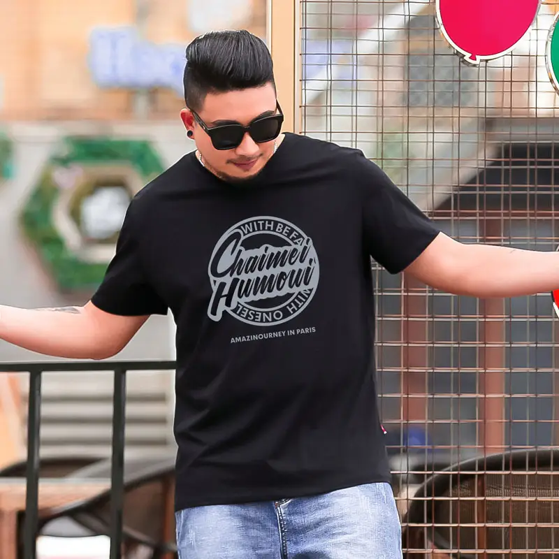 Summer New Fashion Printing Large Size Men's Short Sleeve