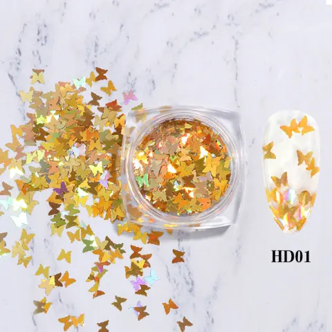 Butterfly Nail Laser Sequins