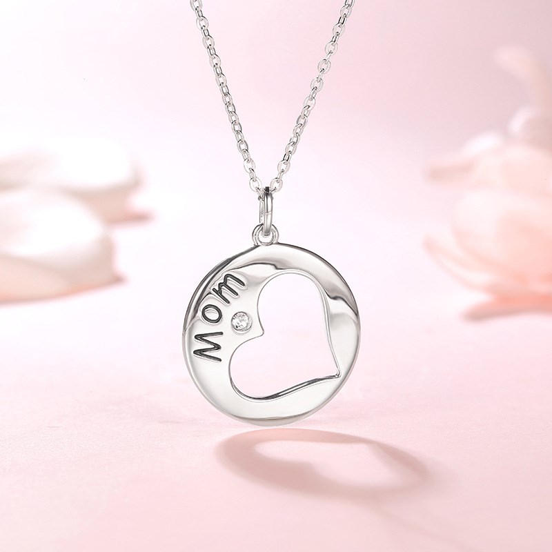 Simple And Versatile Mother And Daughter Heart-to-Heart Necklace Female